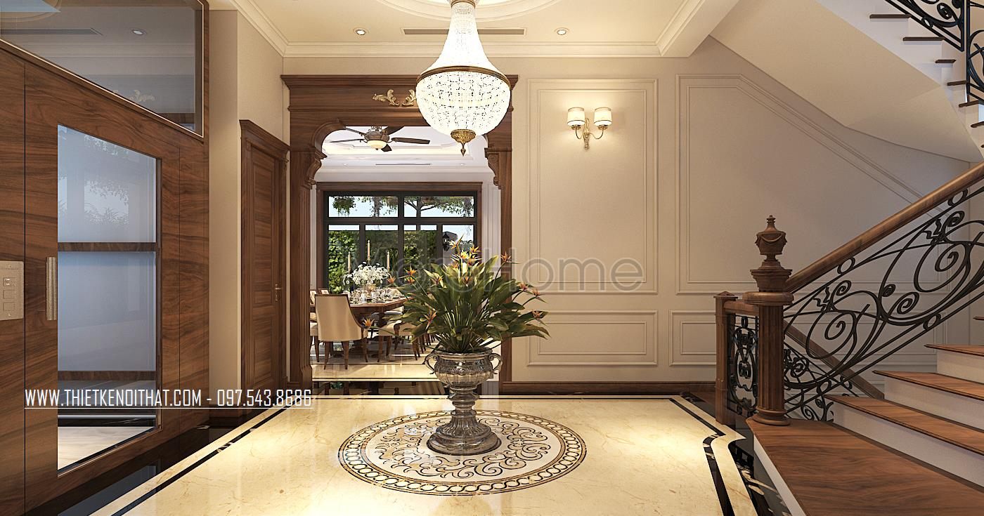 Chiếu tới, chiếu nghỉ cầu thang tân cổ điển